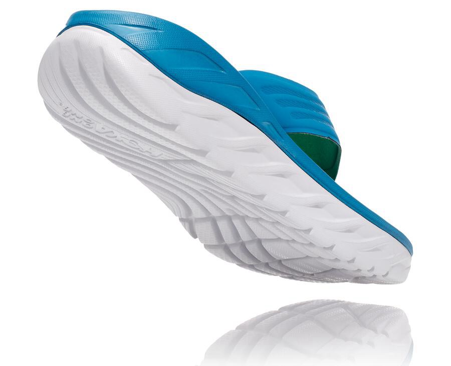 Hoka One One Sandalen Heren - Ora Recovery Flip - Blauw/Wit - WN0745396